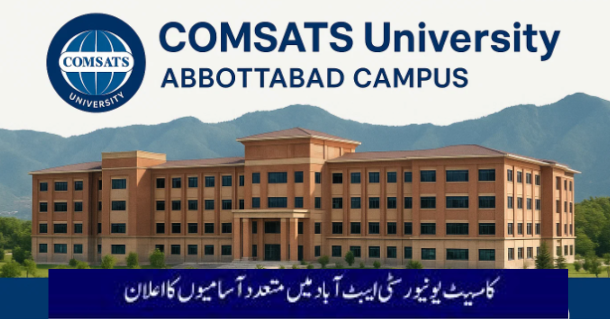 COMSATS University Abbottabad Campus Jobs August 2025