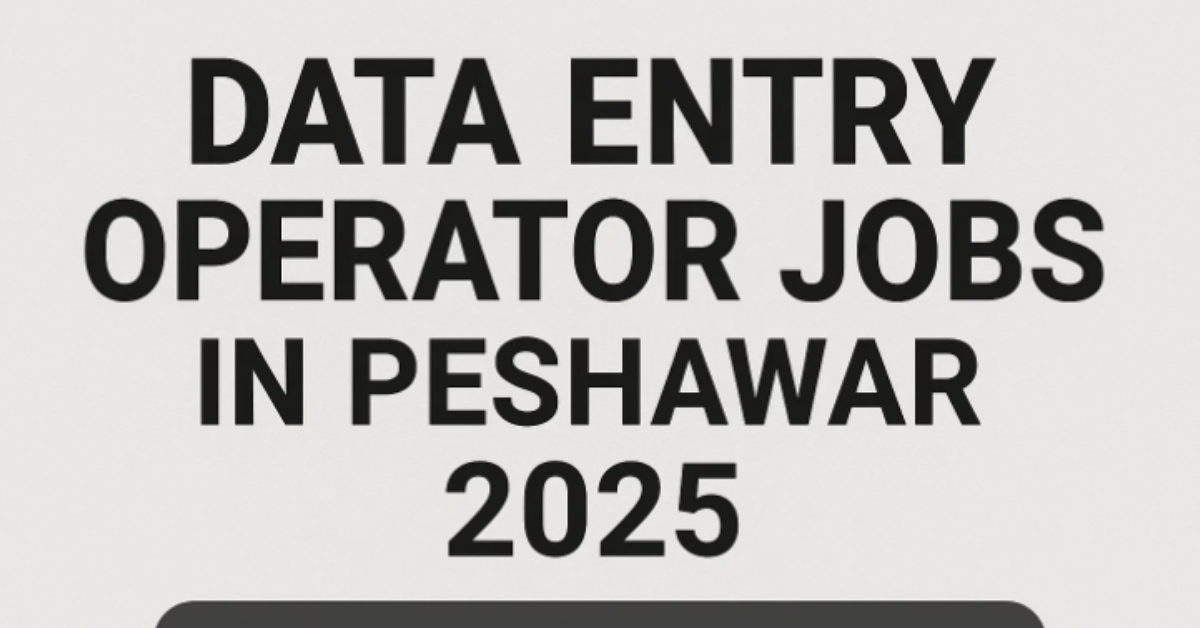 Data Entry Operator Jobs in Peshawar 2025 – Apply Online